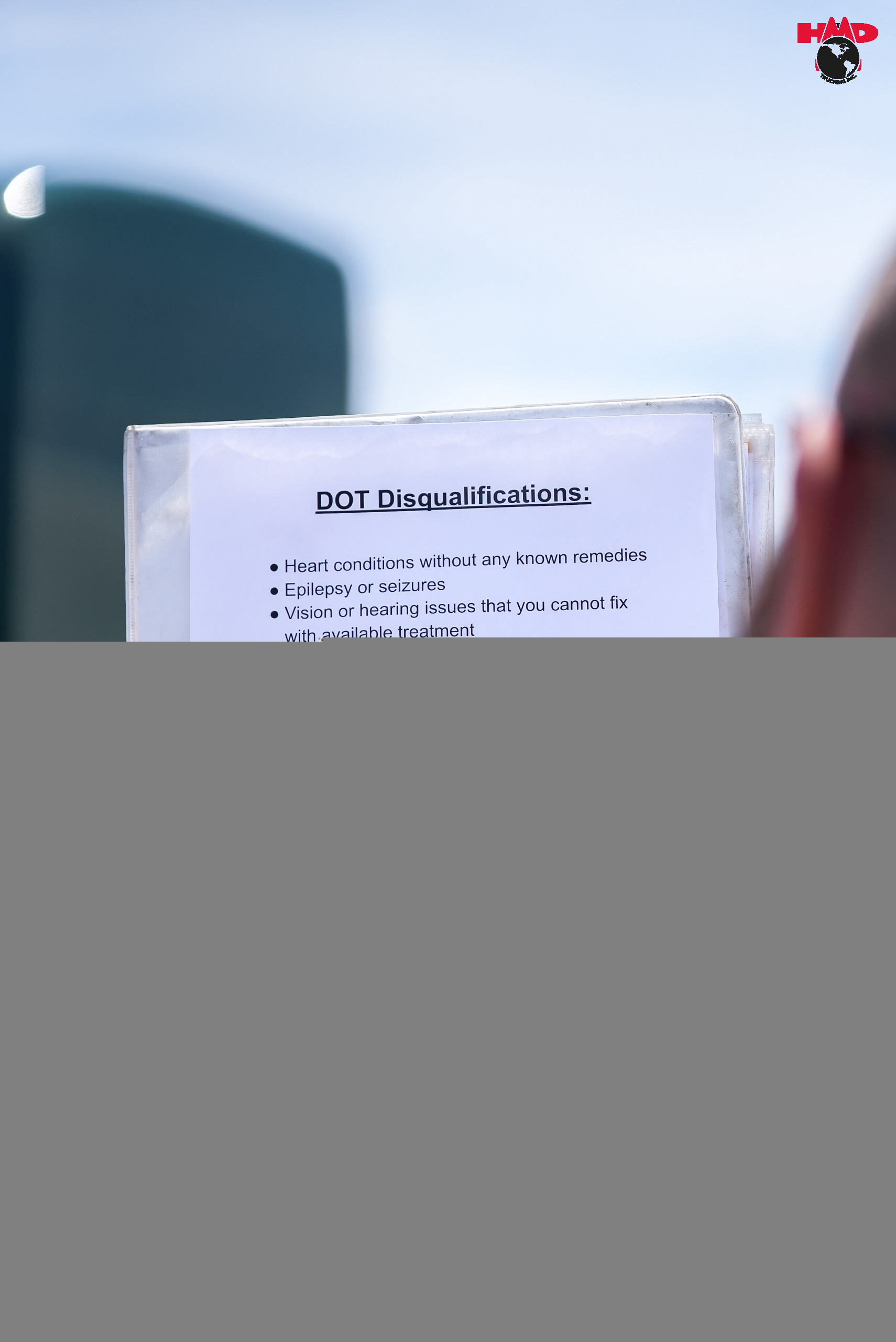 What can disqualify you from a DOT physical?